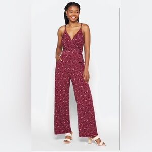 USED - Kaileigh Rochelle Knit Jumpsuit - burgundy